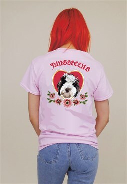 Jungleclub Personalised Single Pet T-Shirt in Pink