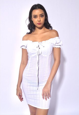 RUFFLE LIGHT WEIGHT COTTON LINEN DRESS