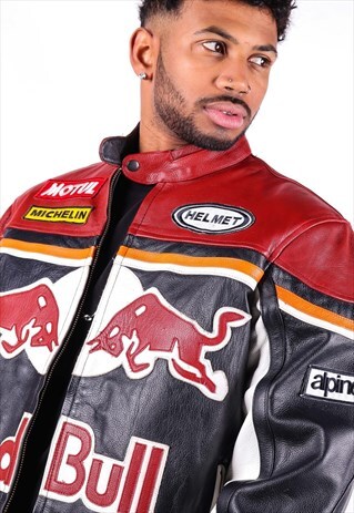 VINTAGE RED BULL BIKER JACKET J3830