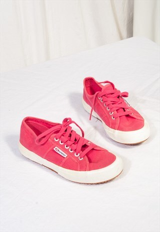 Vintage Superga Sneakers Y2K Pink Trainers