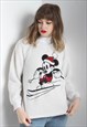 Vintage Disney Fleece Xmas Sweatshirt White