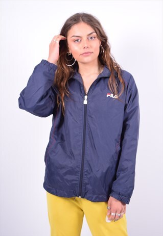 VINTAGE FILA RAIN JACKET BLUE