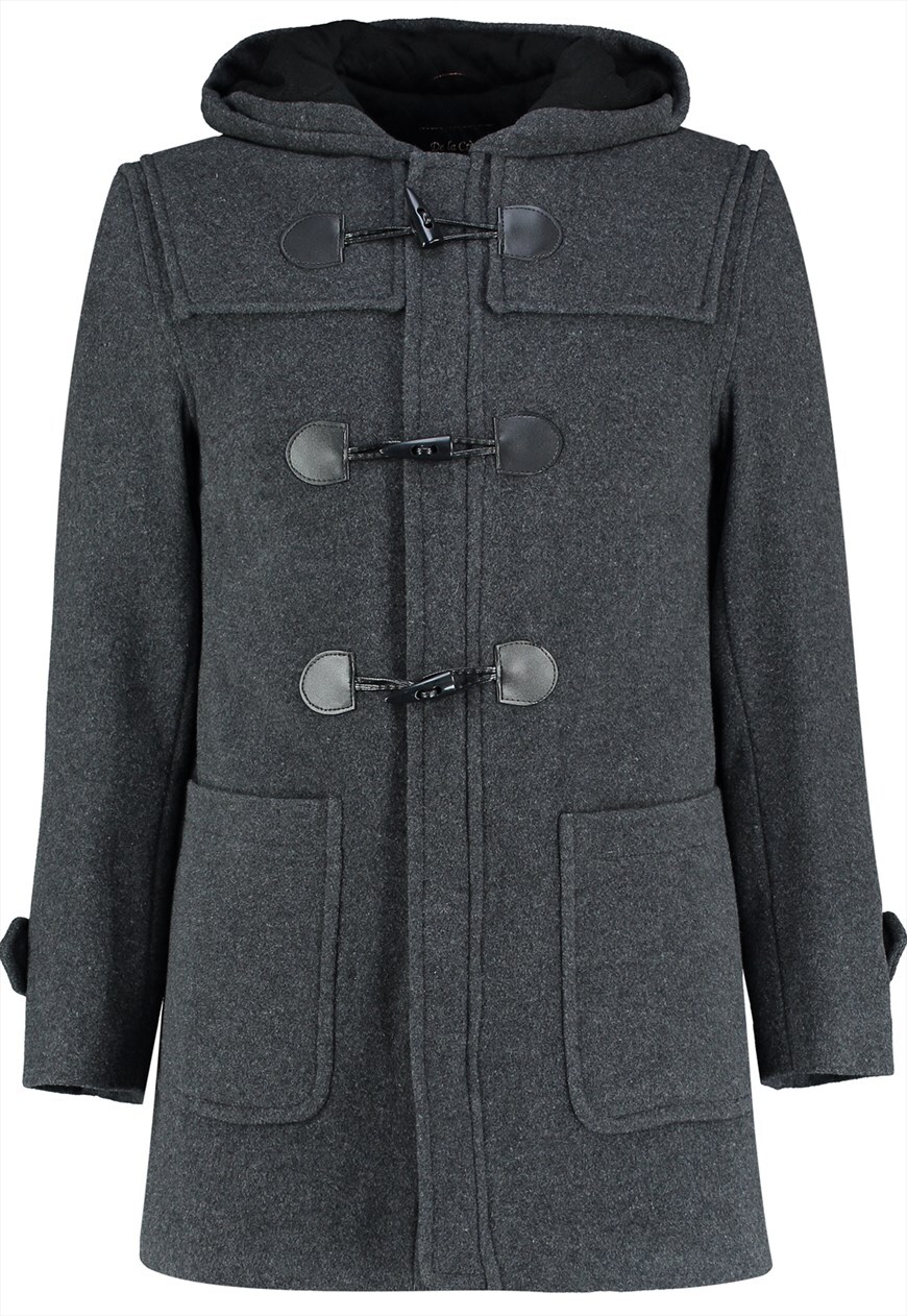 Girls grey duffle clearance coat