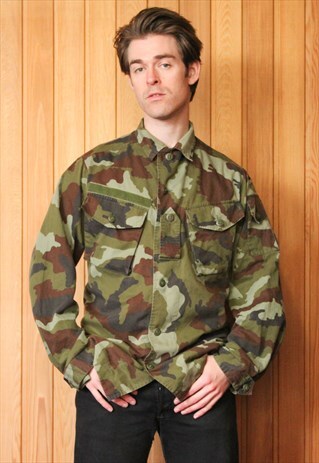 VINTAGE GREEN CAMO ARMY SHIRT