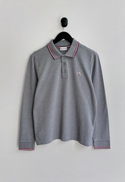 Moncler Gray Longsleeve Polo Shirt