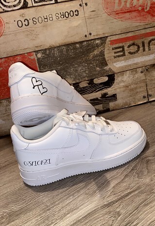 NIKE CUSTOM AIR FORCE 1- WEDDING/ OCCASION -PERSONALISED