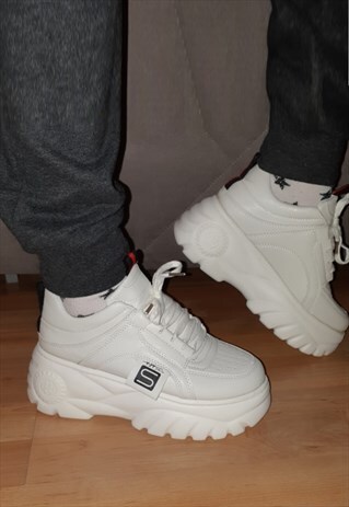 REFLECTIVE PLATFORM SNEAKERS