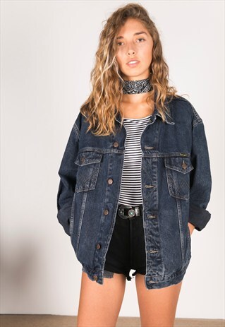 VINTAGE 80S WRANGLER DENIM TRUCKER / C401