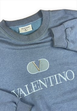 Valentino vintage 90s embroidered spell out sweatshirt 