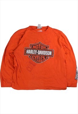 Vintage 90's Harley Davidson T Shirt Spellout Long Sleeve