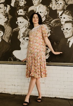 Patchwork MidI Vintage Revival Dress 
