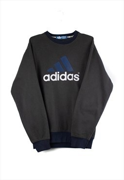 Vintage Adidas Logo Sweatshirt in Black M