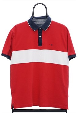 Vintage Tommy Hilfiger Red Polo Shirt Mens