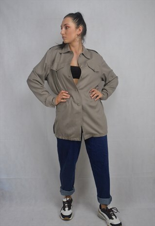 VINTAGE GREY FESTIVAL CARGO SHIRT
