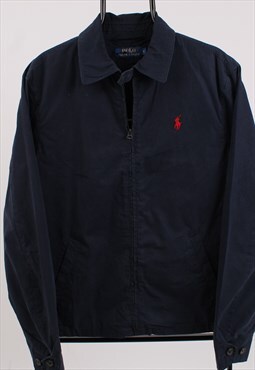 Vintage Men's Polo Ralph Lauren Navy Harrington Jacket