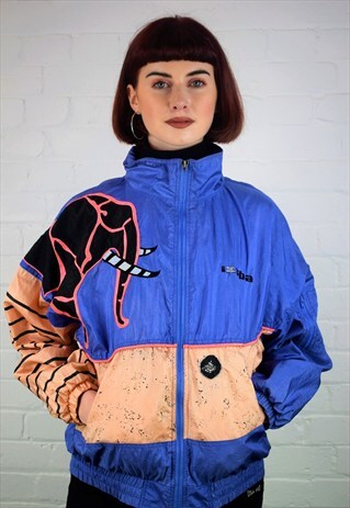 VINTAGE 80'S ELEPHANT SHELL JACKET
