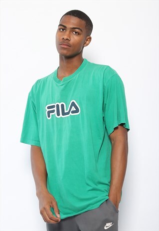 VINTAGE FILA LOGO T-SHIRT GREEN