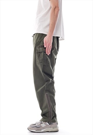 VINTAGE MILITARY CARGO PANTS TROUSERS WORK 90S KHAKI