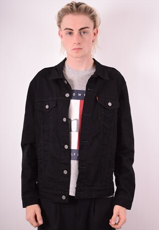 LEVI'S MENS VINTAGE DENIM JACKET MEDIUM BLACK 90S