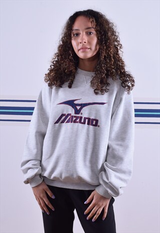 GREY MIZUNO EMBROIDERED SWEATSHIRT