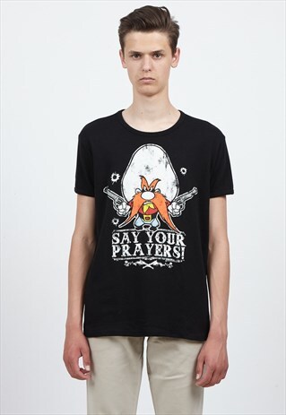 90S VINTAGE BLACK CREW NECK T-SHIRT