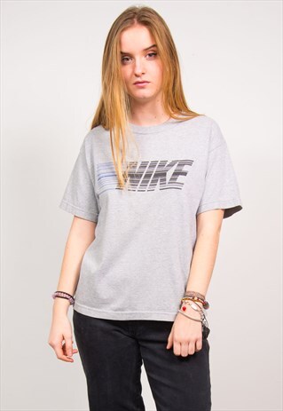 NIKE VINTAGE 90'S LIGHT GREY SPORTS T-SHIRT
