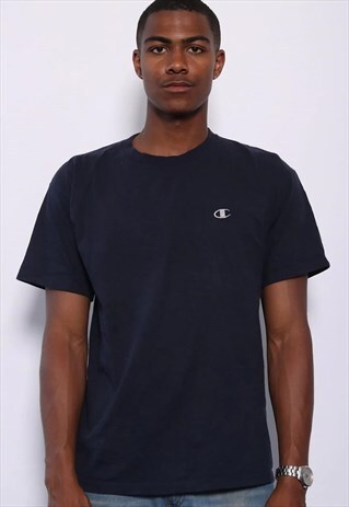 VINTAGE CHAMPION LOGO T-SHIRT NAVY BLUE