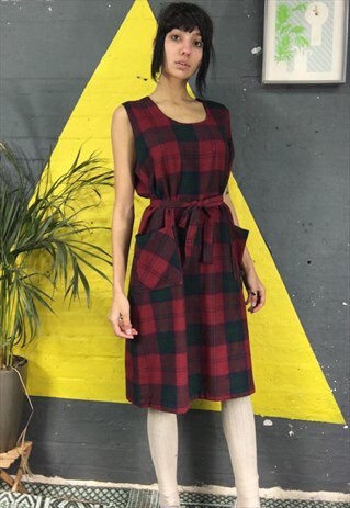 TARTAN MIDI-DRESS