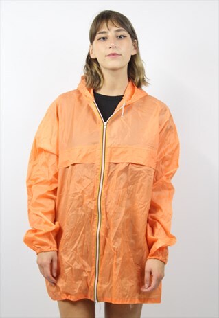 VINTAGE 90'S KWAY STYLE ORANGE JACKET