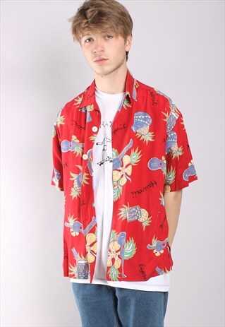 VINTAGE HAWAIIAN PATTERNED FESTIVAL SHIRT
