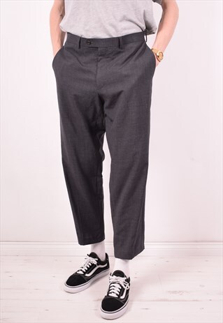 RALPH LAUREN MENS VINTAGE TROUSERS W33 L30 GREY 90S