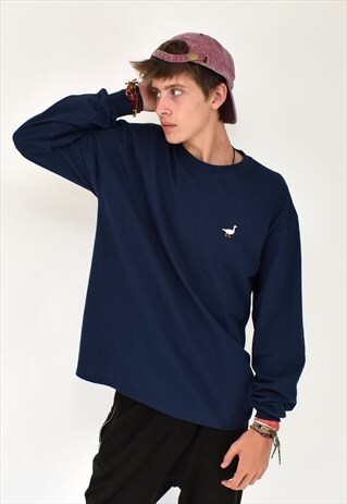 G&G UNISEX NAVY GOOSE L/S TEE