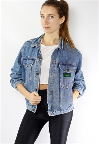 VINTAGE DENIM JACKET / 80S JEAN JACKET / GRUNGE JACKET