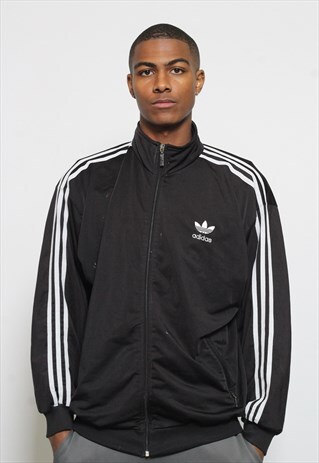 VINTAGE ADIDAS BLACK TRACK JACKET