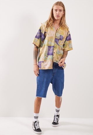 VINTAGE PATTERNED FESTIVAL SHORT SLEEVE SHIRT