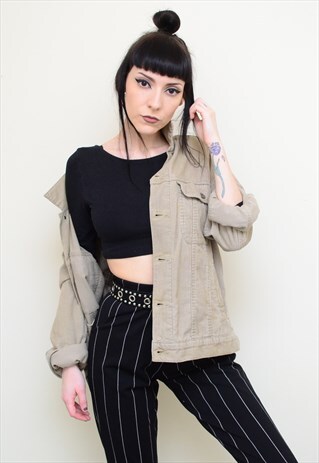 Y2K TAN CORDUROY TOMMY HILFIGER OVERSIZED JACKET