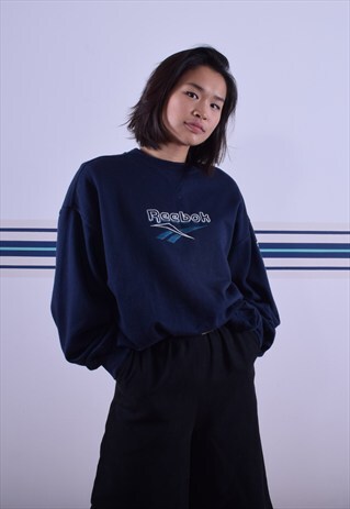 NAVY REEBOK SWEATSHIRT