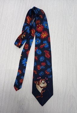 90's Looney Tunes Tie Navy Blue Multi 