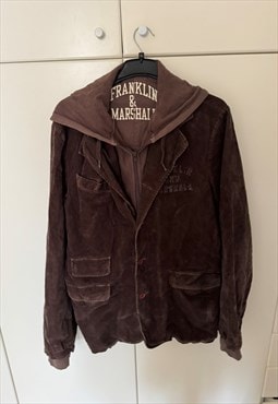Vintage FRANKLIN & MARSHALL Corduroy Brown Jacket. Italy
