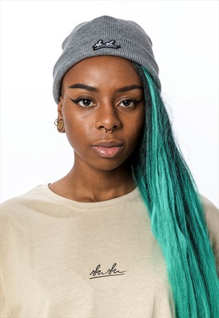BEANIE SHORT GREY