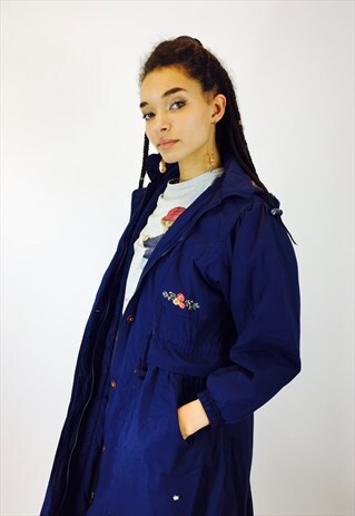 VINTAGE FLORAL EMBROIDERED COAT