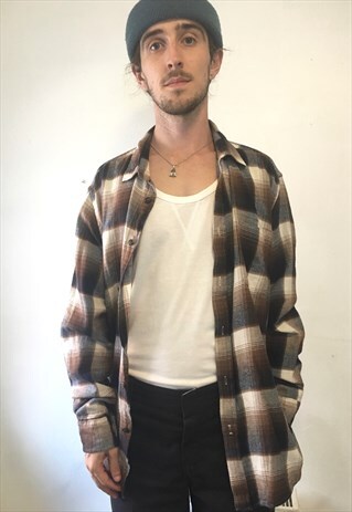 VINTAGE CHECK FLANNEL SHIRT