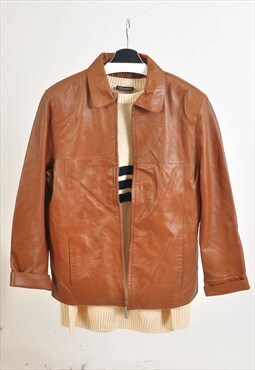 VINTAGE 90S real leather Mac jacket