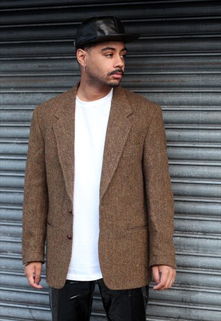VINTAGE HARRIS TWEED WOOL BLAZER