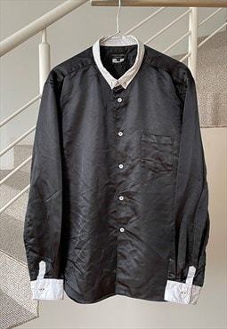 Vintage COMME DES GARCONS Shirt Button Up Satin Long Sleeve