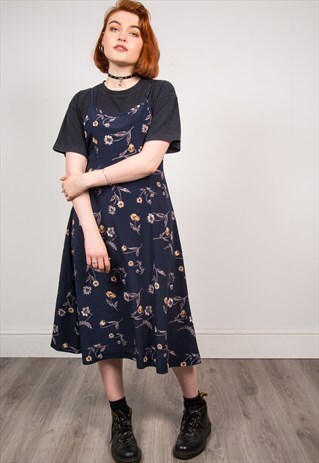 VINTAGE 90'S SLIP MIDI DRESS