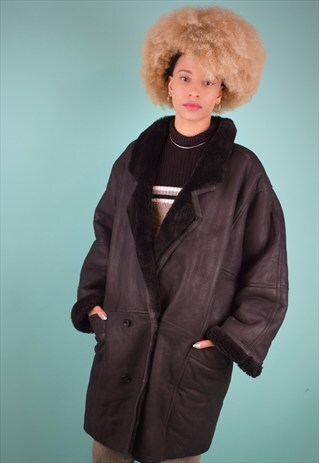 VINTAGE 90'S SHEARLING COAT