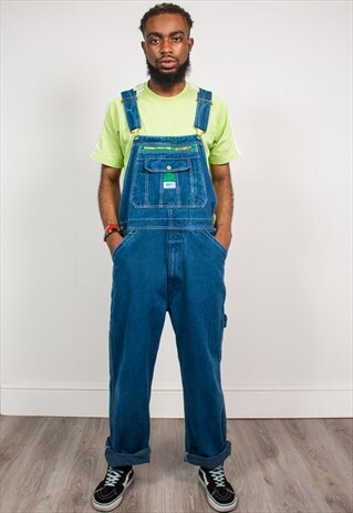 90'S LIBERTY VINTAGE DUNGAREES BLUE DENIM OVERALLS