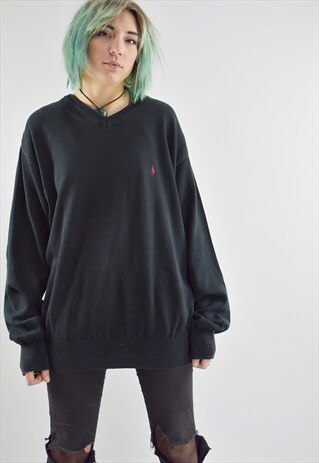 VINTAGE RALPH LAUREN SLOUCHY V NECK SWEATER