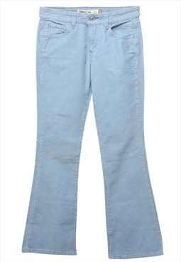 Vintage Levi's Light Blue Flared Corduroy Trousers - W28